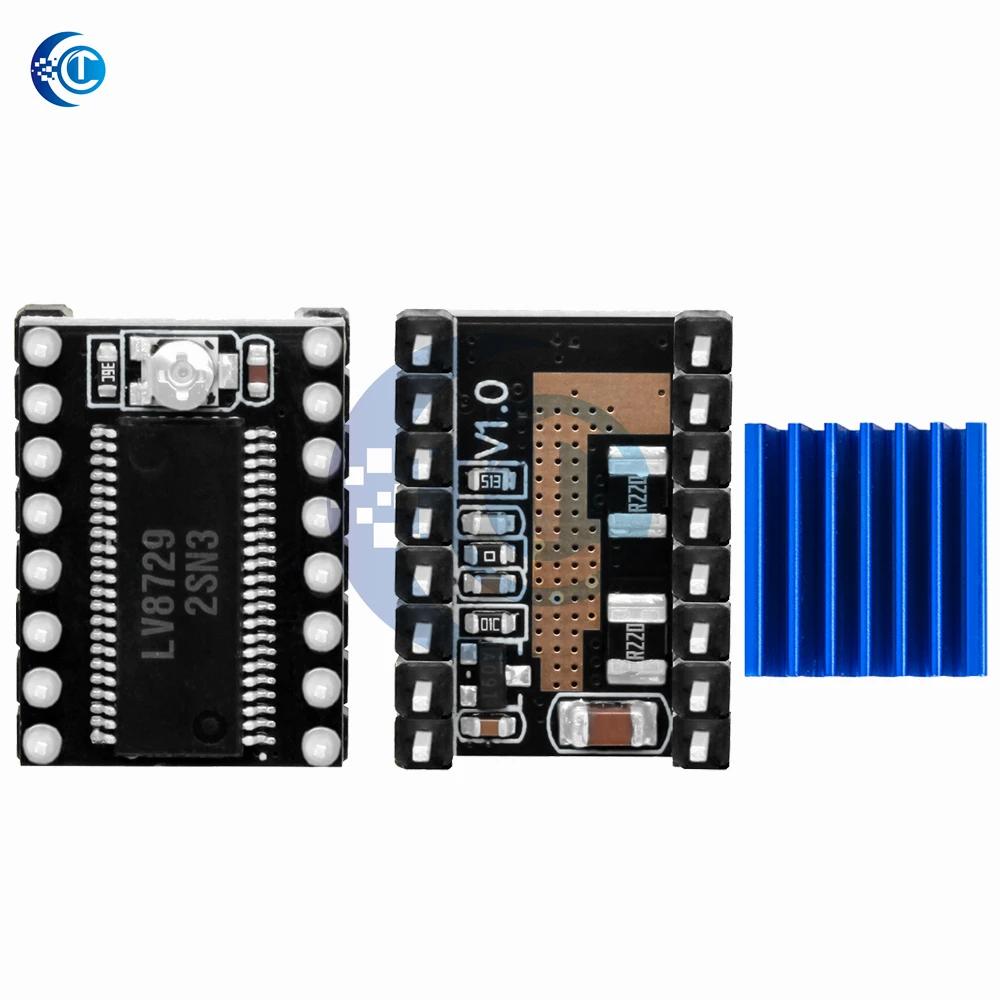 Acessórios da placa-mãe da impressora 3D LV8729 Driver de motor de passo 128 Módulo de alta segmentação Enviar dissipador de calor