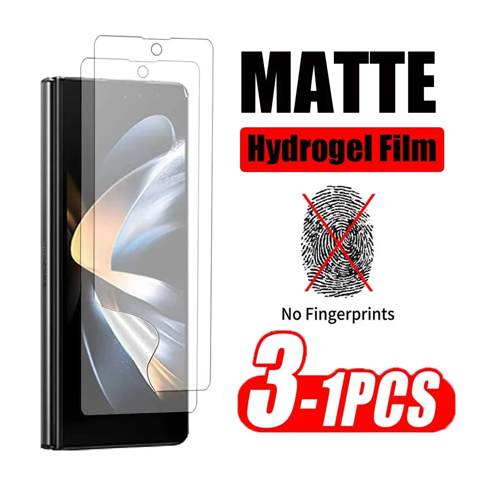 1-3Pcs For Samsung Galaxy Z Fold5 6 5G Outside Matte Hydrogel Film Samsung Galaxy Z Flip4 3 5G Frosted Screen Protector No Glass