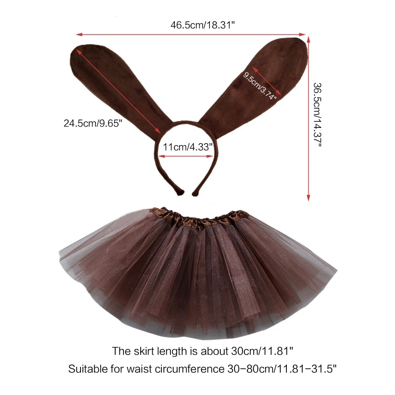 Bộ 6 Chó Trang Phục Bộ Tai Cho Chó Đầu Đuôi Dây Thắt Nơ Mũi Găng Tay Váy Tutu Cho Kid Halloween Giáng Sinh Động Vật đồ Chơi Cosplay M6CD