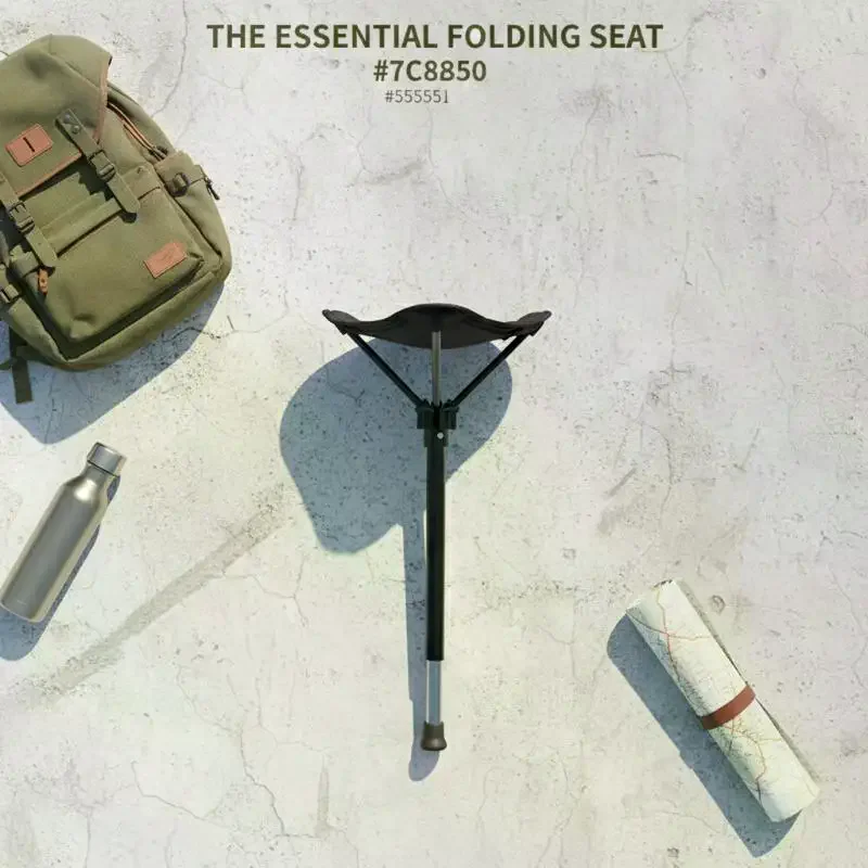 

Folding Chair Collapsible Chair Retractable Walking Aid Crutch Stool Adjustable Hiking Chair For Outdoor Hiking Picnic Travel