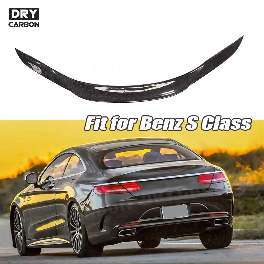 

Forged Dry Carbon Car Duckbill Trunk Wing Rear Spoiler Trim Splitter Lip for Benz S Class W217 C217 S63 S65 AMG Coupe 2015-2020