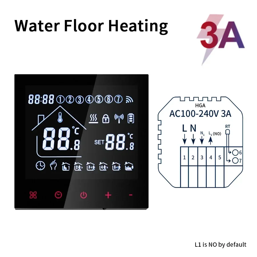 Tuya Smart Home Thermostaat Water Vloerverwarming Elektrisch/Watergas Boiler WiFi Temperatuur Afstandsbediening met Google Alexa - afbeelding 1