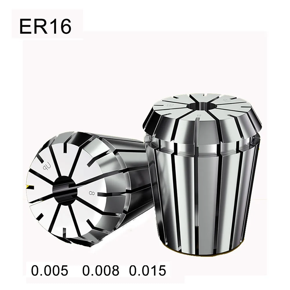 0.005 To 0.015 Precision ER16 Spring Steel Collet Wear Resistant Clamping Parts For Industrial CNC Engraving Milling Machines