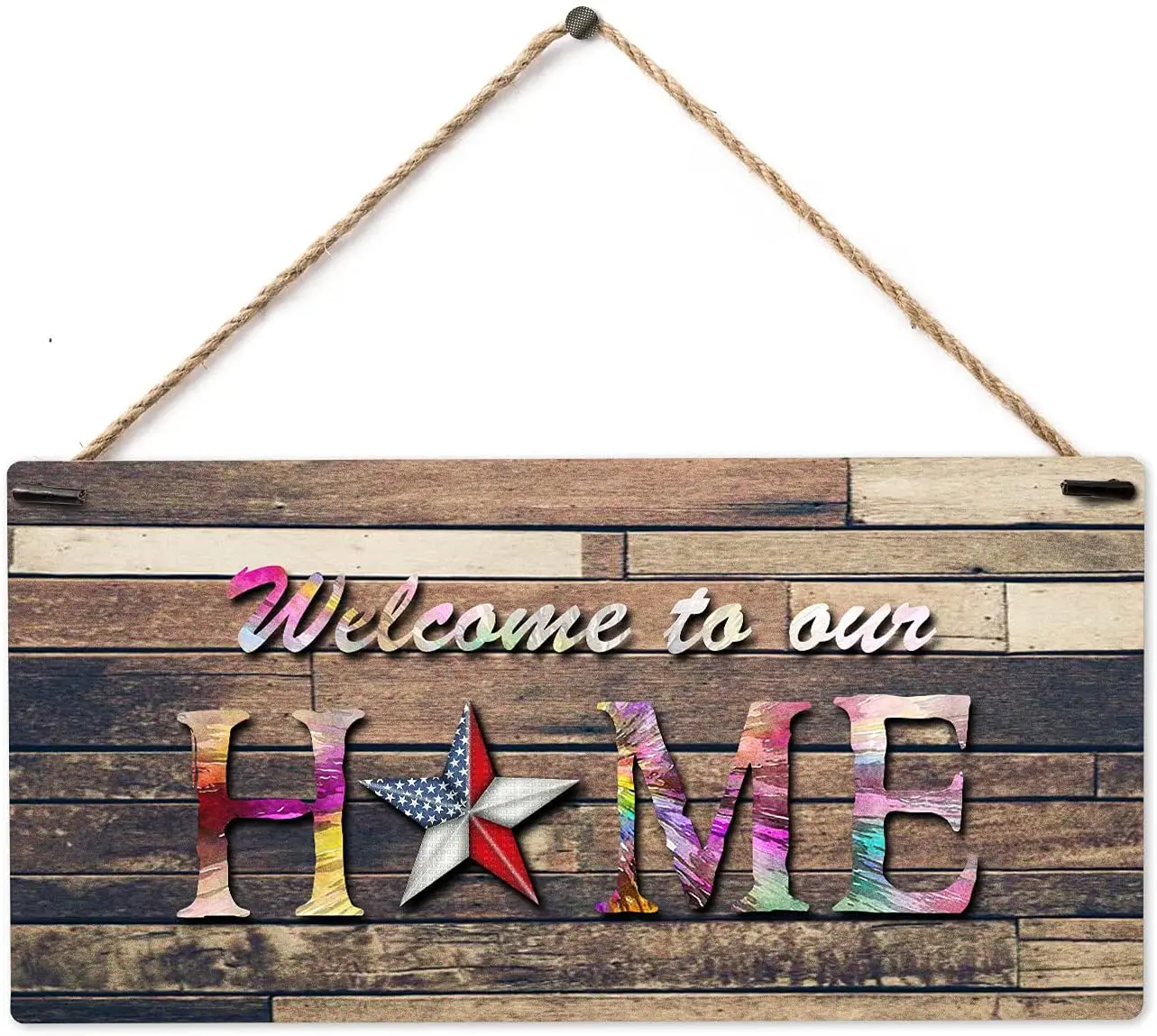 Funny Welcome Sign Welcome to Our Home Outdoor Wood Sign Rustic Decor Wood Pallet Sign Hanging Wooden Plaque Decoration f