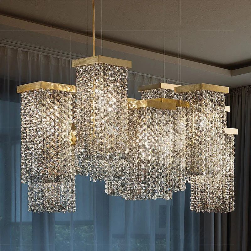 Desinger Lustre K9 Crystal E14 Led Chandelier Modern Dining Room Luxury Chandelier Lighting Led Pendant Lights Hanging Lamp