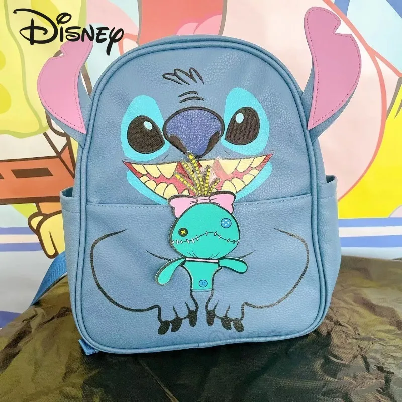 Disney Stitch New Children\'s School Bag Luxury Brand Fashion Children\'s Backpack Cartoon 3D Student School Bag Large Capacity