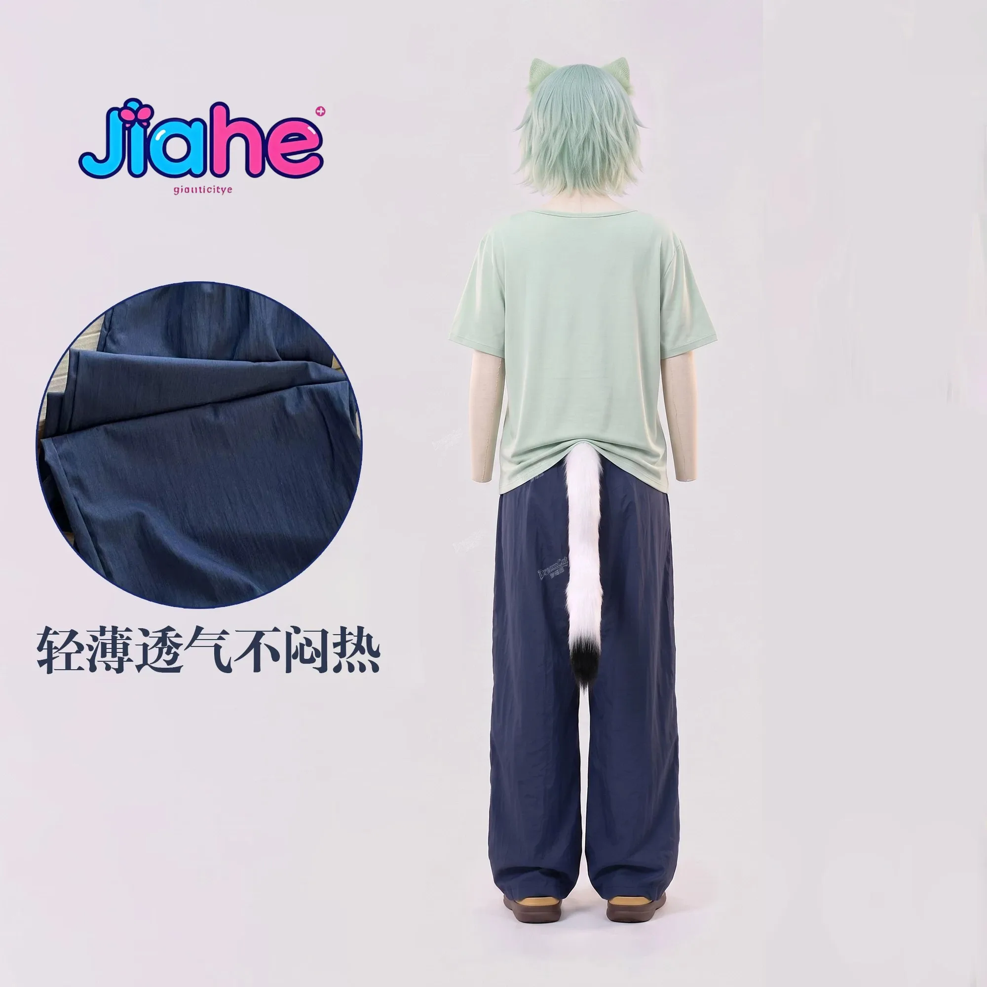 猫ふわふわ人工毛猫矢尾子矢尾ニココスプレウィッグチェーンスモーカー耳女性用コスプレコンベンションアニメパーティー