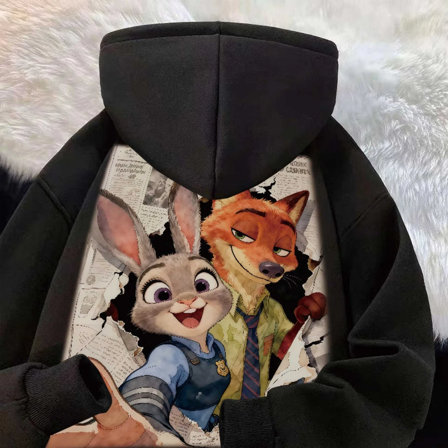 

Zootopia Judi Nick толстовка с капюшоном с принтом для мужчин, индивидуальный и модный флисовый повседневный топ на тему снов