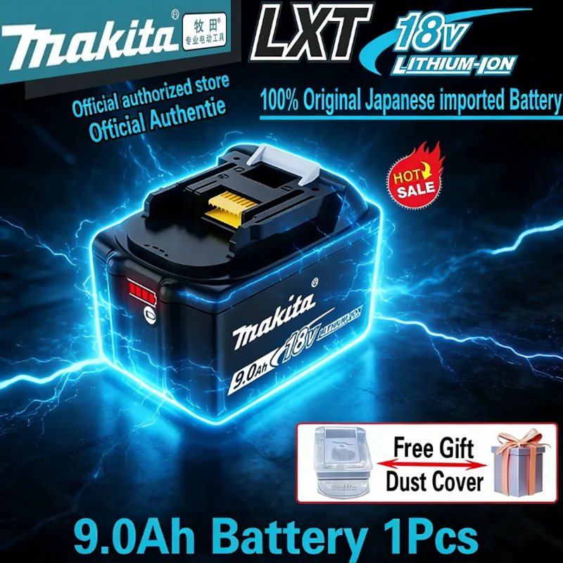 

9.0Ah Makita 18V tool battery replacement BL1830 BL1850 BL1860 for cordless angle grinders, hand drills, screwdrivers, etc.