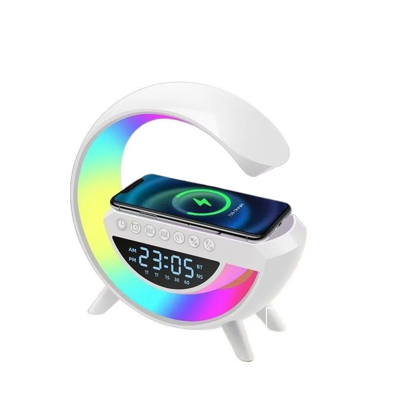 Big G3401 New Big G Bluetooth Speaker Wireless Charging Alarm Clock Ambient Light Multifunctional Smart Bluetooth Speaker