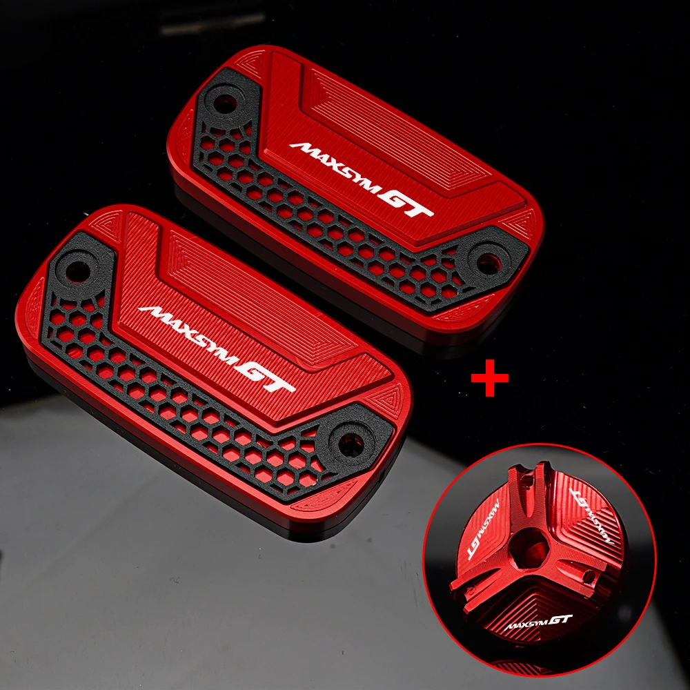 MaxsymGT Motorcycle Accessories Front Brake Fluid Reservoir Cover Engine Oil Plug Cap For SYM MAXSYM 400 GT Maxsym 400GT 400 gt