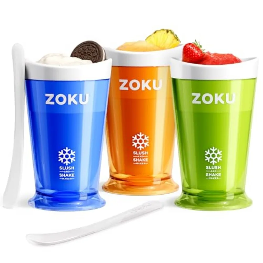 

Slushie Cup Bundle of 3 Cups - Blue, Orange, and Green Original Slush and Shake Makers