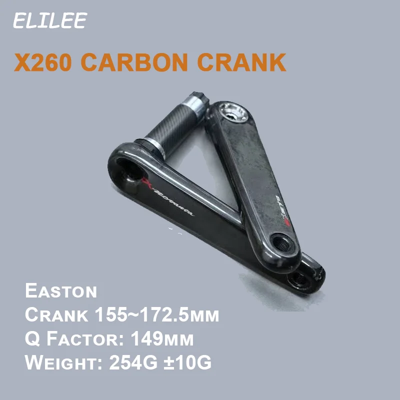 ELILEE XXE Xnovanta X260 Carbon Crank 255G | Road Bike | SIGEYI PM | Carbon Spindle 91.5mm | Crank for Tour de France | Easton
