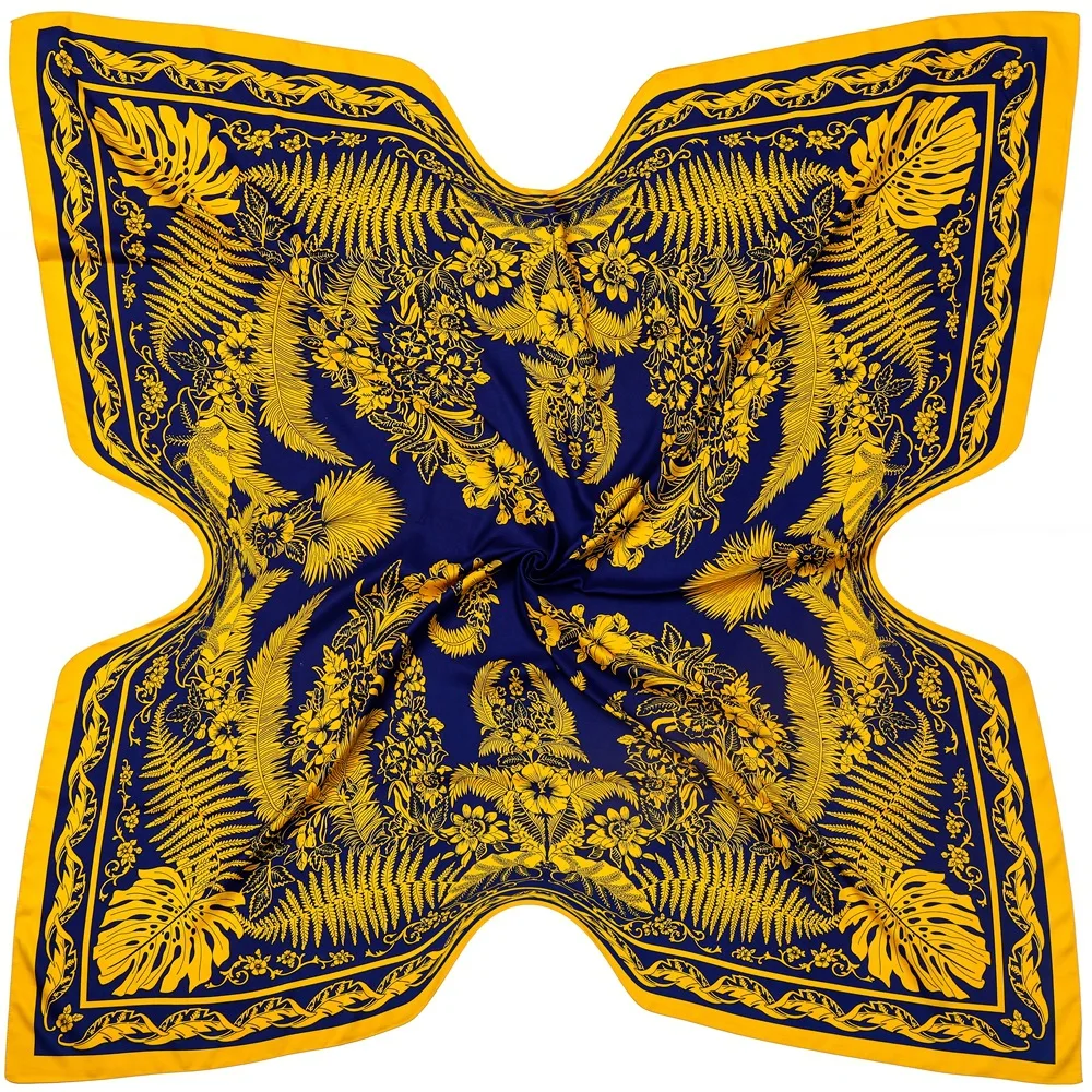 

French New 130cm Warm Scarf Cashew Floral Shawl Sunscreen Travel Wrap Versatile Fashion Silk Square Gift Accessory