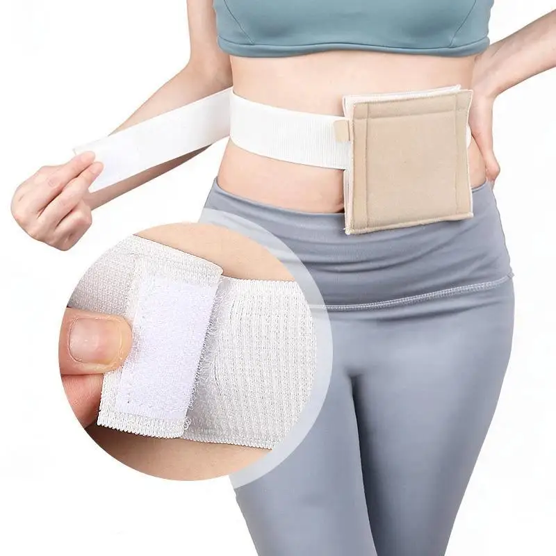 Gastrostomie-Fixierungsgurt mit verstellbarem elastischem Riemen, sicherer Schlauchhalter für die tägliche Pflege nach der Gastrostomie zu Hause. – Detail 2