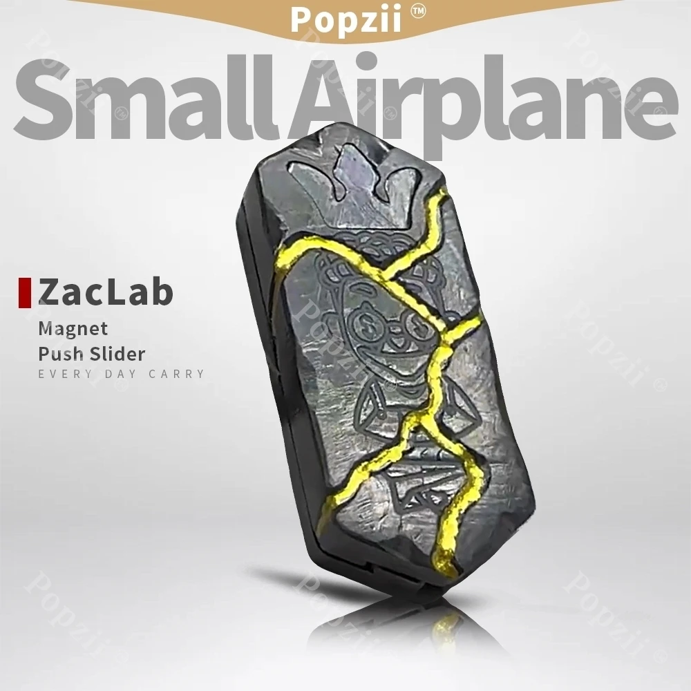 ZacLab Zirconium Small Airplane Hand Carving Mechanical Push Slider Multi Orbit Push Slider Fidgeting toys Adult Anxiety Toys