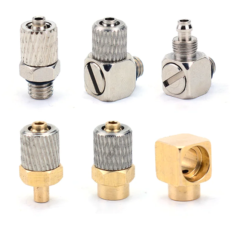 MINI Cylinder Joint Connector Bend/Straight Nozzle OD3/4mm Oil Tube/Copper Pipe for RC Hydraulic Excavator Truck Kabolite Huina