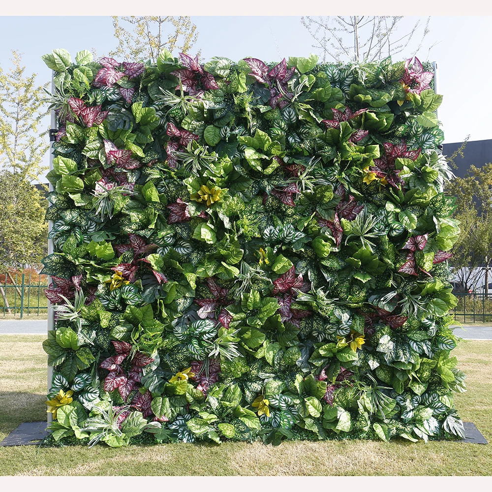 Decoración interior al aire libre barata, telón de fondo de pared de planta verde, Panel de pared de césped Artificial para boda