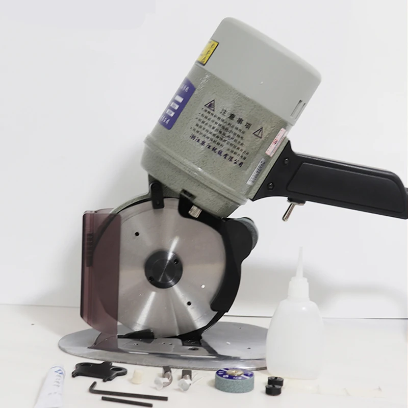 YJ-125 Hand Pushed Electric Circular Knife Cutting Machine Small Cloth Electric Scissors