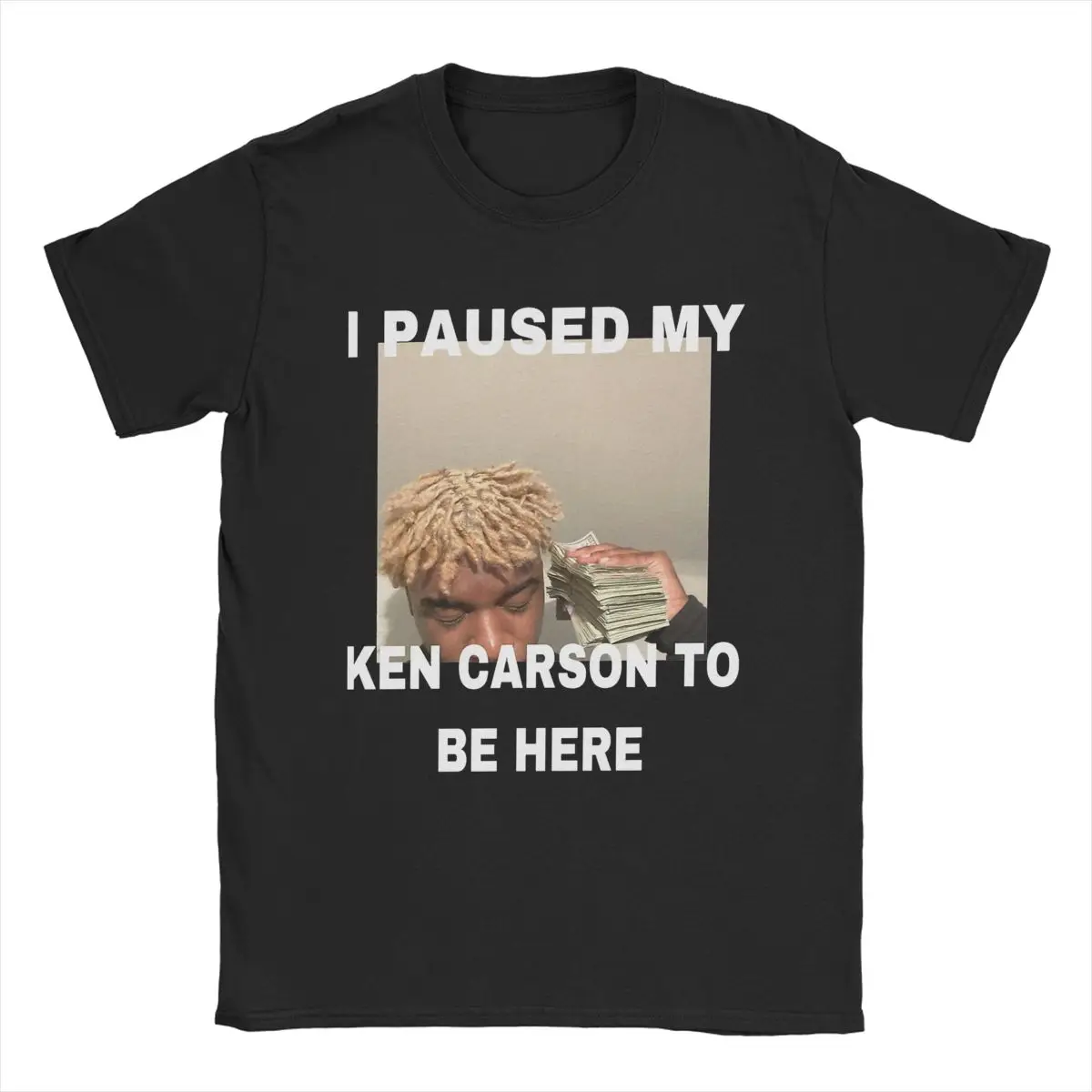 노벨티 I Paused My Ken Carson To Here 티셔츠, 남성용 크루넥 코튼 티셔츠, 반팔 티셔츠, 선물 아이디어 상의 