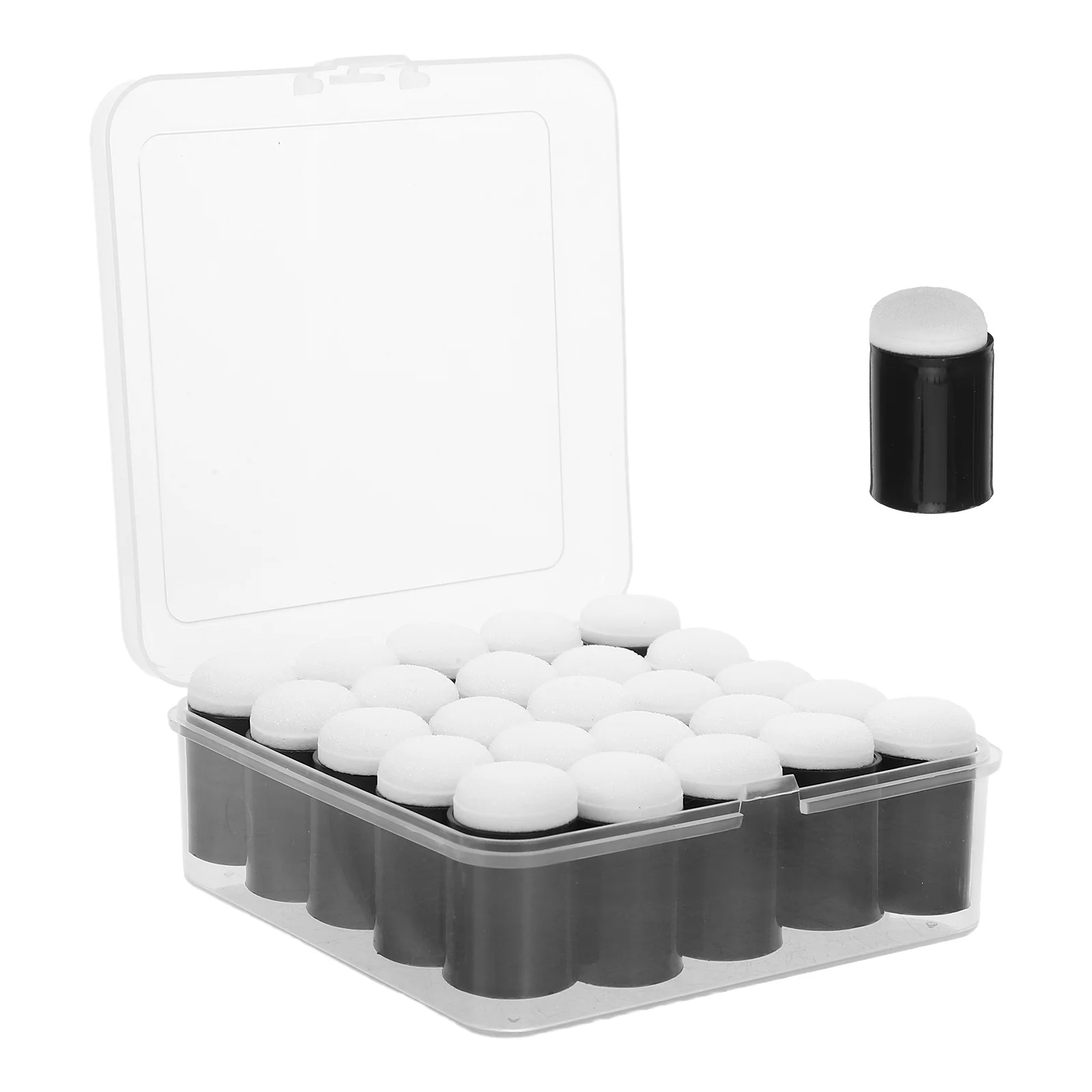 

25pcs Finger Daubers Set Mini Sponge Dauber For Face Paint Art Craft Coloring Projects With Storage Box Fine Art Sponge