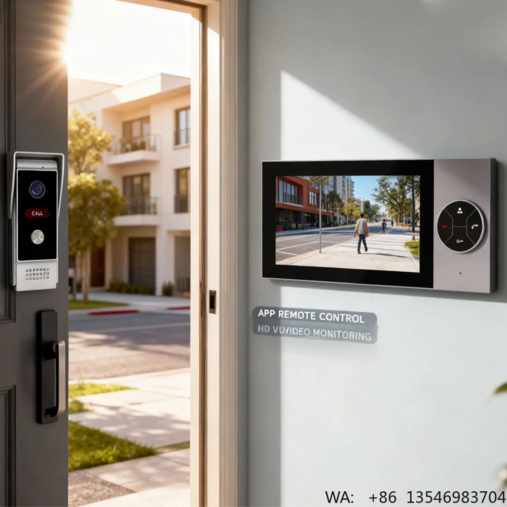 Best Selling Tuya Smart Wifi 4 Wire Video Door Phone System 7 Inch Waterproof Doorbell Camera with Night Vision Outdoor Villa