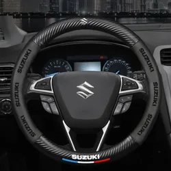 Car Steering Wheel Cover Breathable Anti Slip PU Leather Steering Covers For Suzuki SX4 Swift Grand Vitara ALTO Car Accessories