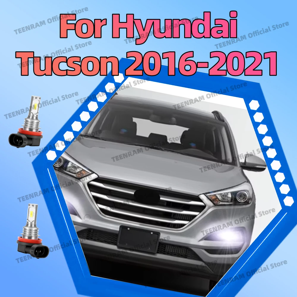 

2 шт. светодиодные противотуманные фары CSP 3570 лампы 6000K для Hyundai Tucson 2016 2017 2018 2019 2020 2021 передняя противотуманная фара