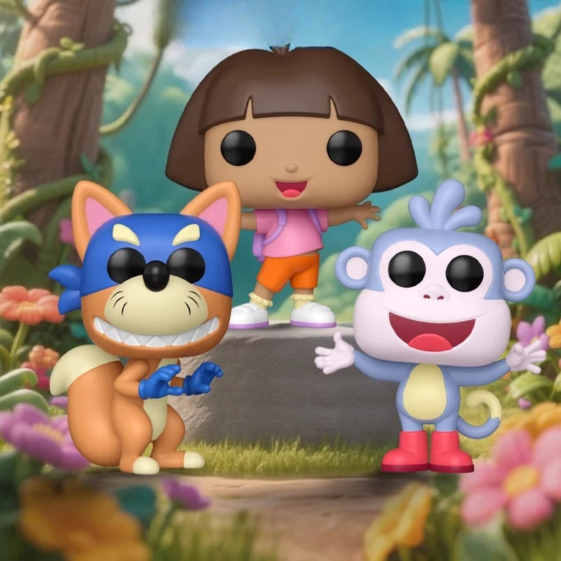 

Genuine Edition FUNKO POP Dora The Explorer Boots The Monkey Swiper The Fox Anime Decoration Ornament Model Toys Collectible