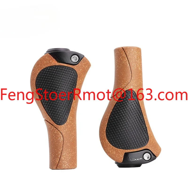 Bicycle oak handle cover, human meatball grip, mountain folding car two-color retro handle cover