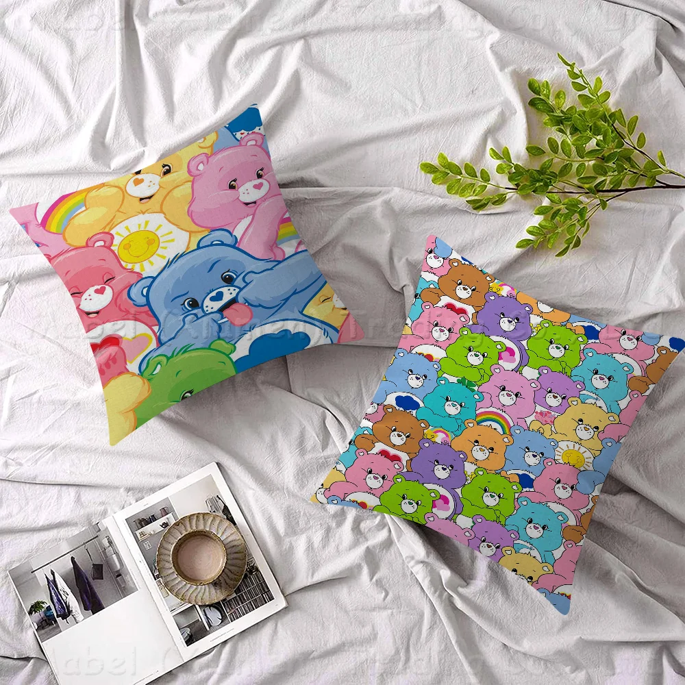 CARE BEARS Pillow Cushion Cover Pillowcase Living Room Sofa Home Decor Customized