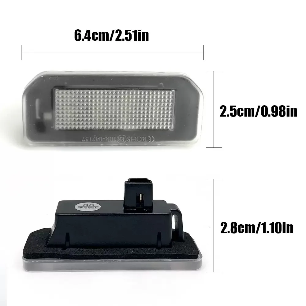 2pcs Error Free 3W 12V for Tesla Model 3 Y 2017 2018 2019 2020 2021 2022-2025 White SMD 18 LED Number License Plate Lights Lamps - view 5