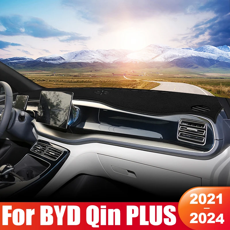 

For BYD Qin Plus 2021 2022 2023 2024 Car Dashboard Sun Shade Cover Instrument Panel Mat Non-slip Pad Interior Accessories