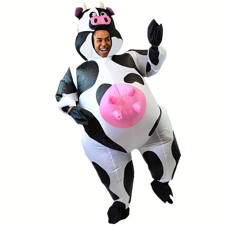 

Inflatable Cow Costume Dress Up - Fun Inflatable Party Decor Suitable for Adults (4.9-6.2 Feet)