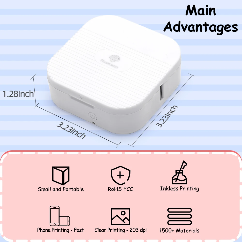 Phomemo Q31 Label printer Inkless Label Maker Mini printer 6-15mm Portable Thermal Printer bluethooth Sticker Labeling Machine