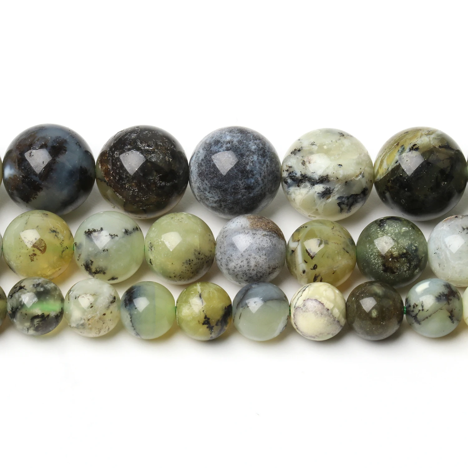 

Natural Green Opal Jade Beads Round Loose Spacer Stone Beads for Jewelry Making Needlework DIY Bracelet Necklace 15"6/8/10mm