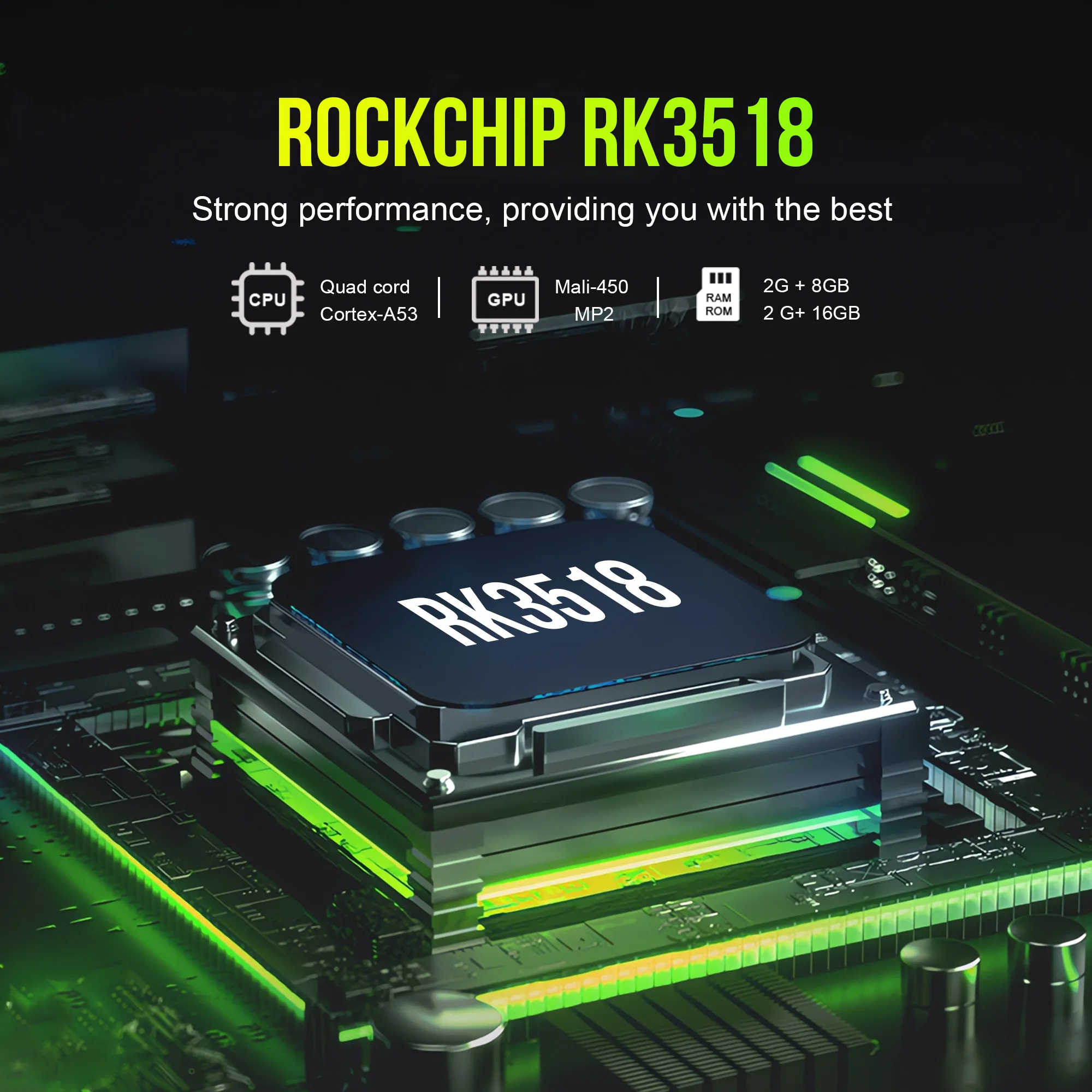 2025 Neuer R3+ Smart Android TV Stick Rockchip RK3518 mit Wifi6 Dual Brand 8 GB 128 GB 8K 3D HDR Google Voice Remote DC 5V 2A – Detail 2