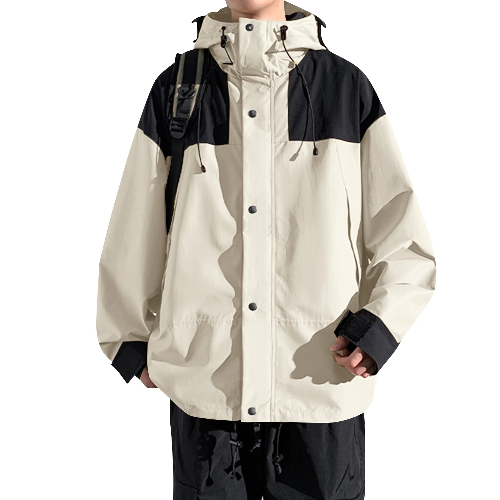 

Мужские топы Куртки свободного кроя Функциональные пальто с высоким воротником Куртки на пуговицах Модные мужские топы Уличная одежда Стильные топы