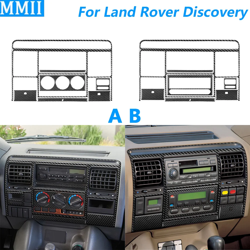 For Land Rover Discovery 1994-2004 Carbon Fiber Central Control CD AC Air Vent Panel Cover Trim Set Car Accessories Sticker