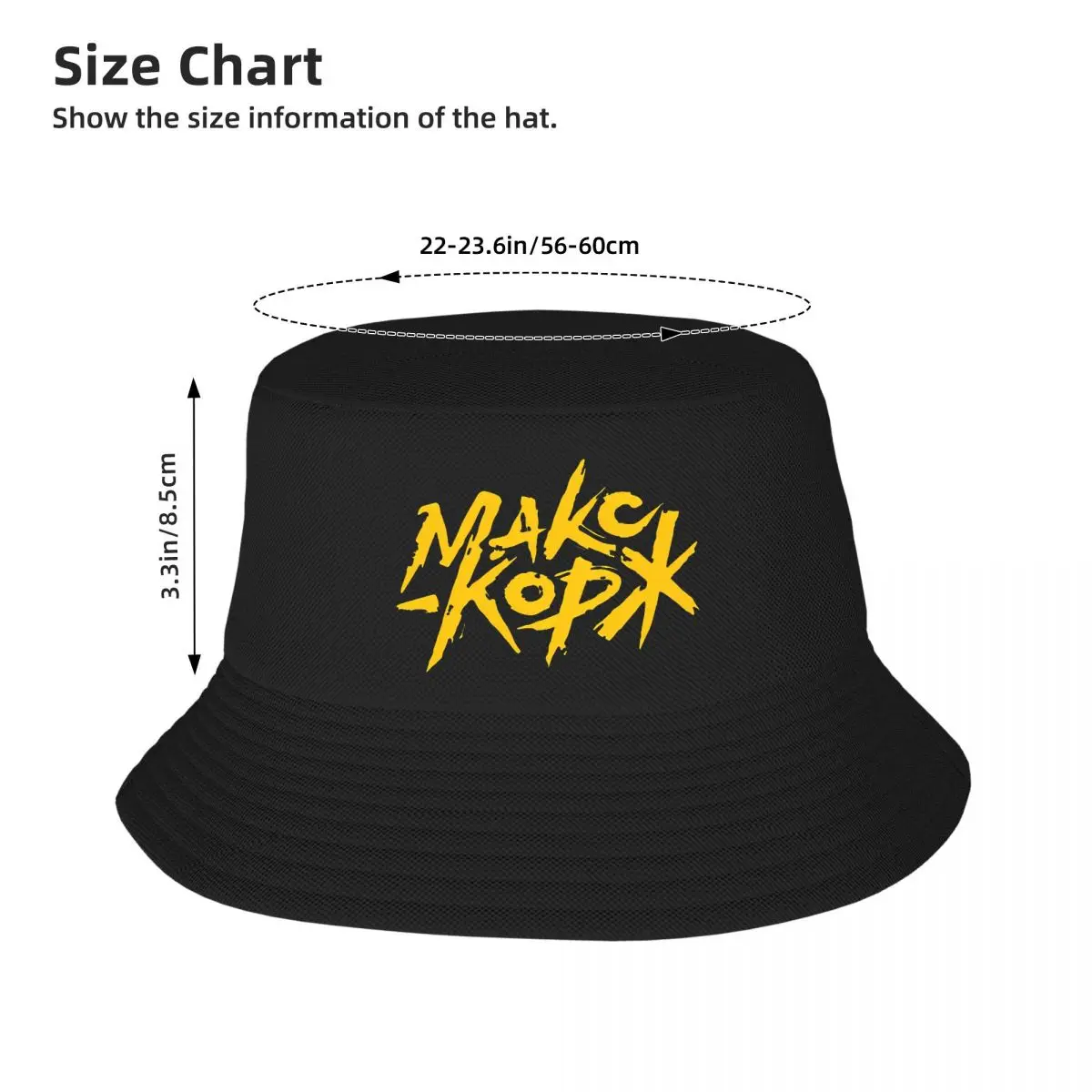 Max Korzh Fan Makc Kop Bucket Hat Panama Bob Hats Outdoor Hip Hop Reversible For Summer Beach Fishing Unisex Fisherman Caps