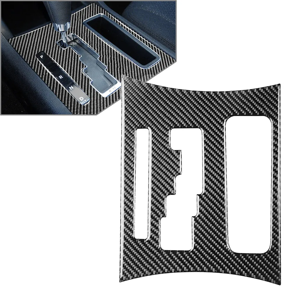 Interior Gear Shift Cover Trim Carbon Fiber Soft Epoxy Coating Sticker For Dodge Charger 2011 2012 2013 2014 LHD