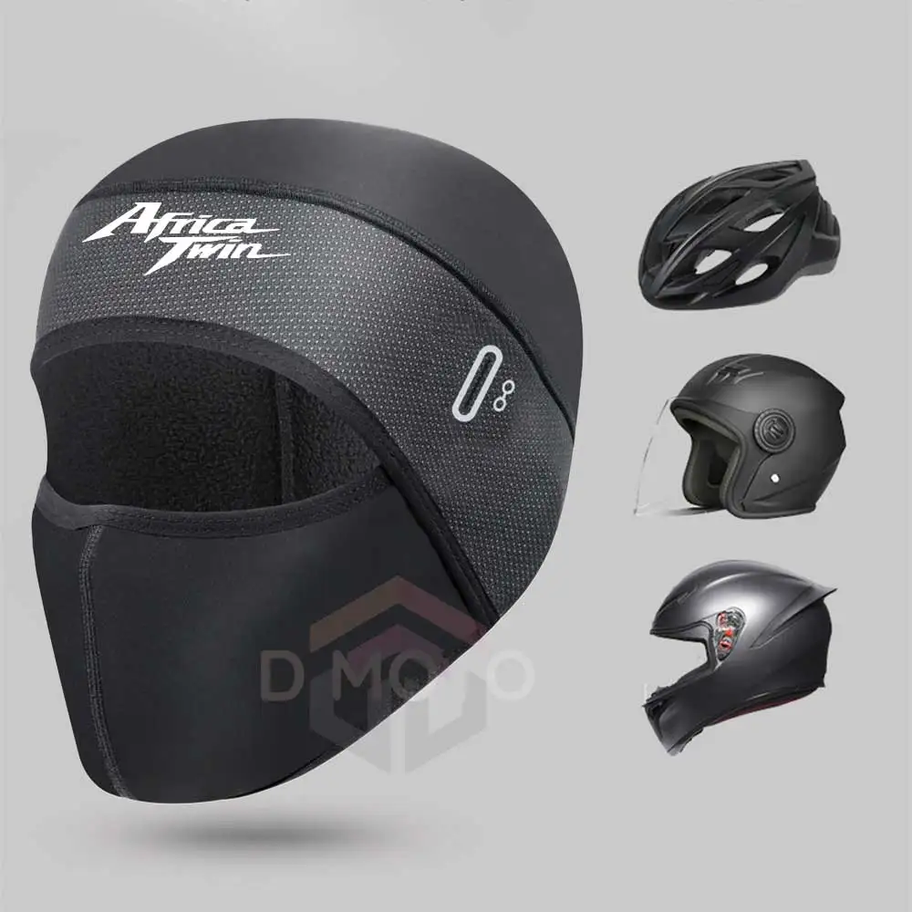 Skull Cap Helmet Liner with Glasses Holes, Winter Thermal Cycling Cap for Men & Women, Cycling Hat Beanie For HONDA Africa Twin