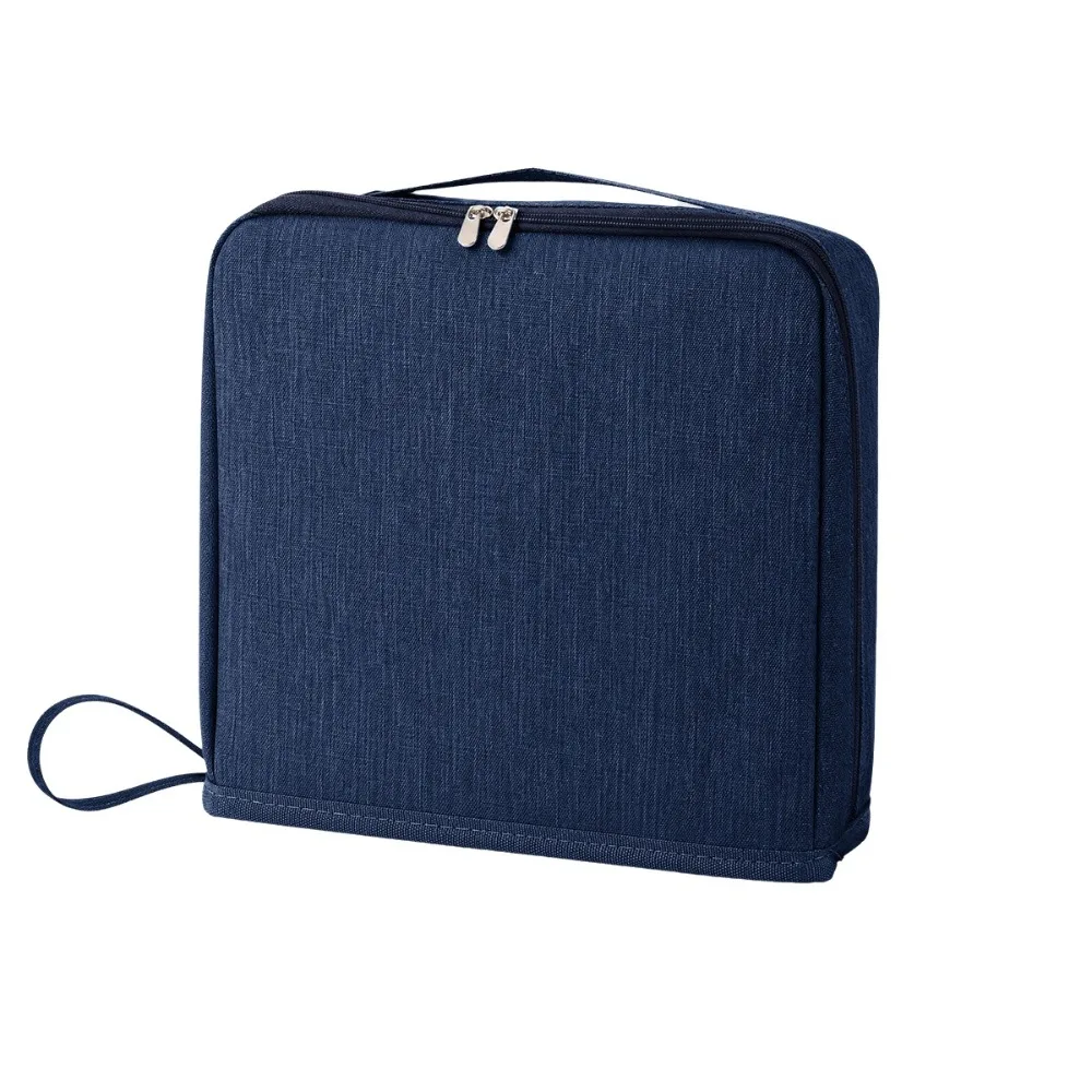 Large Capacity Vertical Makeup Bag Multi-Compartment Waterproof Skincare Storage Bag Solid Color Minimalist Cosmetic Organizer