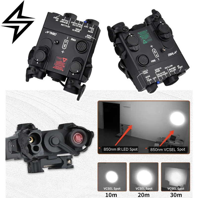 WADSN DBAL A2 Red Dot IR Light Version IR Laser Sight NO White LED Light Tactical Metal DBAL-A2 Airsoft Outdoor Hunting Aim