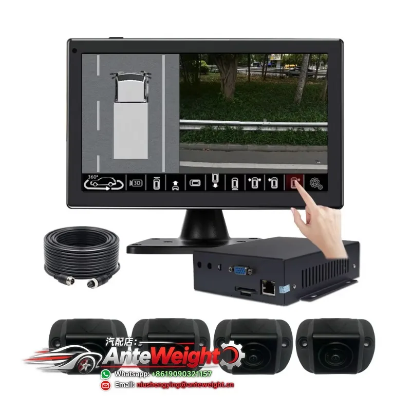 Sistema de Cámara de Visión Trasera para Camiones con Vista Panorámica de 360 Grados en 3D HD, Resistente al Agua, con 4 Monitores para Camiones y Autobuses, Ayuda para Estacionar y Reversar - Venta al por Mayor