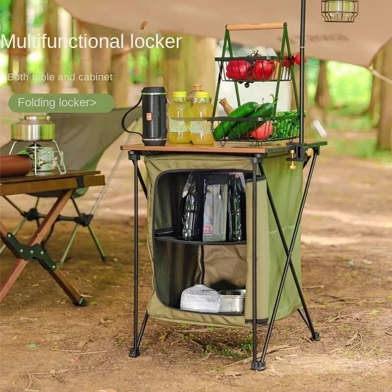 Outdoor Folding Table-Box Table Rack