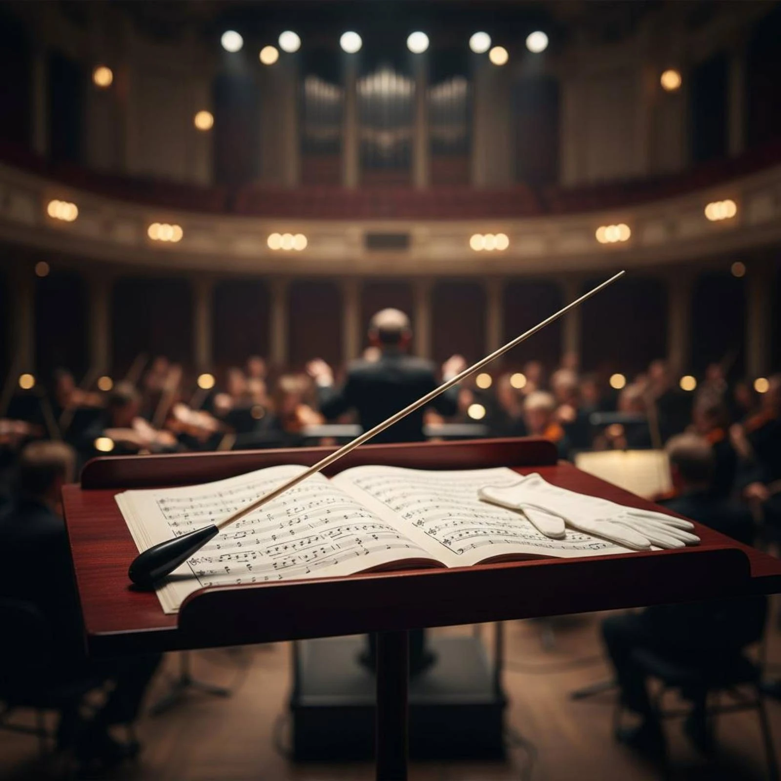 

Orchestra Baton Solid Wood Conducting Baton Tube Set Wooden Conductor Wand Professional Level Metal Conductor Wand