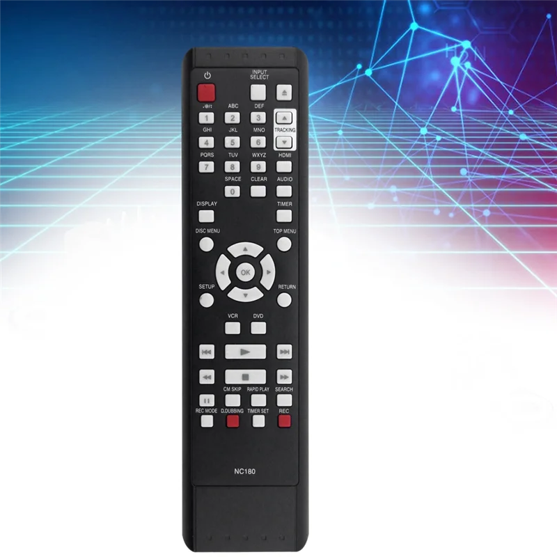 Mando a distancia de repuesto para grabadora Funai VCR DVDR ZV42FX4A ZV427FX4 NC184 NC180