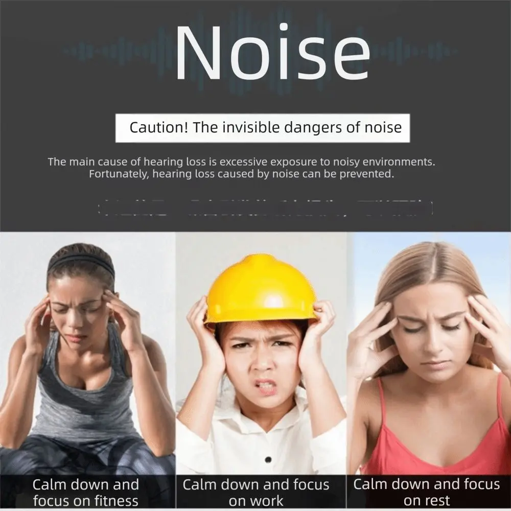 Adjustable Anti-Noise Earmuffs Head Mounted Soundproof Hearing Protector Earmuffs Hearing Protection Noise Reduction