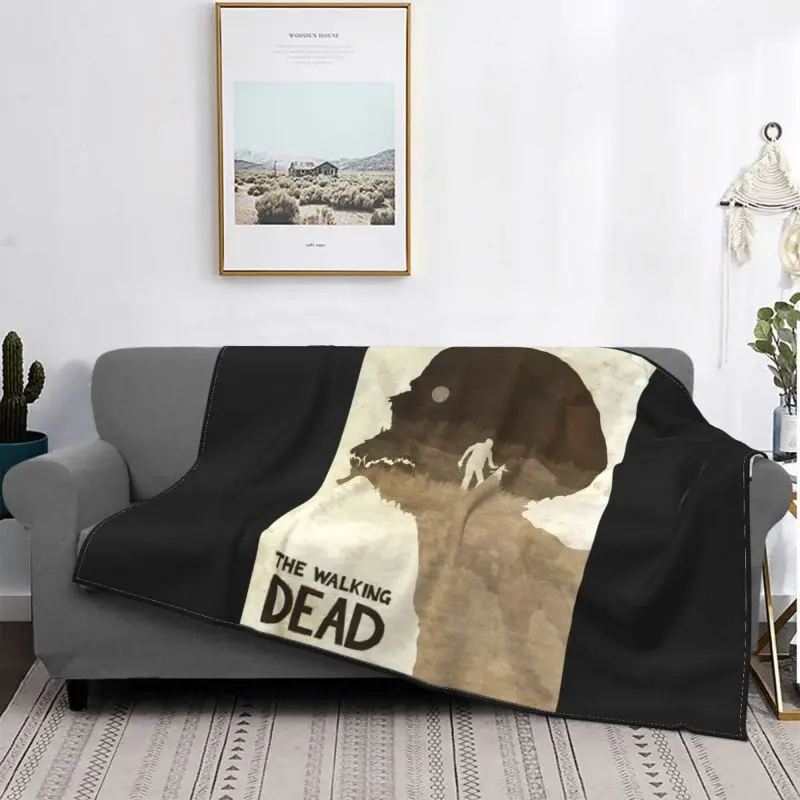 Meme The Walking Dead Twd Serie Tv Cult Zombie Blanket Casual Flannel Anti-Pilling Cover Blanket Sleeping Sheets